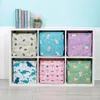 Cube Folding Fabric Storage Basket Closet Organizador Clothes Storage Boxes Home Office Shelf Organizers For Kids Toys Organizer 240103