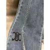 2024 Autumn New Design Trendy Brand High Waisted Slightly Flared Elastic Women's Jeans Fit and Slim Temperament