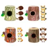 4 PCS Creative Craking Plush Pet Toy Fun Hide Sök Dog Stuffed Animal Tree Hole Safe Nontoxic Burrow 240103