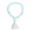 Strand OAIITE 8mm Natural White Jade Small Fringe Beaded Bracelet For Women Meditation Weight Loss Energy Stone Bead Men