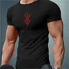 Anime Berserk Guts Men's Compression Shirt Fitness Sport Running Tight Gym TShirts Athletic Quick Dry Tops Tee Summer 240102