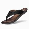 Marca nova chegada chinelos de alta qualidade artesanal chinelos vaca couro genuíno sapatos verão moda homens sandálias praia flip flo v6w6 #