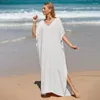 Maillots de bain pour femmes Vendus Bohemian Robe longue Maillot de bain Cover Up 2024 Robe Plage Pareos Kaftan Maxi Over Size Beach Tunique BeachWear