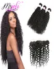 閉鎖のある人間の髪の毛13x4前耳から耳からブラジルのペルーの深い波Unprocessed Natural Hair Weave F9753810 3バンドル