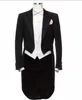 Cloudstyle hommes Tailcoat costume formel coupe ajustée 3 pièces dîner veste mariage mâle SwallowTailed manteau 240103