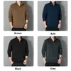 Pulls pour hommes demi-fermeture éclair sweats automne printemps couleur unie col roulé hauts pull plus épais pour homme à capuche 5XL