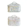 Sacs à cosmétiques Sac en coton floral avec poignée matelassée de toilette de voyage pour femmes filles collègues amis cadeaux d'anniversaire