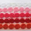 Acessórios de cabelo 120pcs 9cm grande chiffon rosa flor para diy nascido princesa menina headband clipes roupas de casamento fazendo