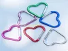 Favoris de fête en gros anneau extérieur en aluminium en forme de coeur porte-clés crochet clip escalade camping mousqueton