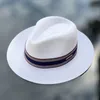 Panama chapeau de paille unisexe haut Fedora grande circonférence de la tête pare-soleil Protection Uv Allmatch mode réglable respirant 240102