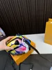 Women's High-end Customized Luxury Handbag Designer's New Onthego Colored Floral Leather Small Case Bag Women's Crossbody Bag Shoulder Bag Purse 18cm