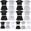 Camisetas para hombres Mens Trapstar T Shirt Bordado Traje de manga corta Chenille Chándal Negro Algodón London Streetwear SXL 20JM