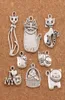 140pcslot mix Cat Animal Charm Pärlor Antika silverhängen smycken Fynd DIY -komponenter LM43 LZSILVER4862002