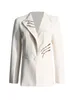 Damespakken Tannt Vrouwen Blazer Hol Patchwork Mode Chique En Elegante Vrouw Jas Vintage Losse Abrikoos Pak Jassen 2024