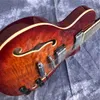 Grote Burst Maple 12 snaren jazz elektrische gitaar bloeminleg semi-holle body