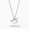 Pendant Necklace Tie Home Collar Chain Designer Jewelry Tifannissm Light Luxury T 2024 New Heart Arrows One Arrow Piercing Small and Versatil Have Original Box