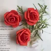 Decorative Flowers 100pcs PE Mini Foam Fake Rose Head (4.5cm/1.77in) Artificial Handmade DIY Wedding Bridal Bouquet Home Decoratio