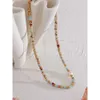 Collane con ciondolo Yhpup Trendy Pietra naturale Collare di perle d'acqua dolce Collana a catena Acciaio inossidabile fatto a mano Alla moda Perline Gioielli Bijoux Regalo