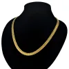 Chaînes de cou serpent Punk 6mm pour hommes et femmes, ras de cou couleur or/argent, Long Collier 14 or, bijoux