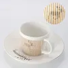 Tazza da caffè con riflessione a specchio Tazza creativa con colibrì anamorfico Tazza in ceramica Luycho Set da tè con sottobicchiere 90ml220ml 240102