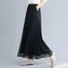 Capris Donna Abbigliamento da danza classica cinese Pantaloni eleganti femminili Abiti da pratica Pantaloni etnici moderni in vita elastica Bianco Nero