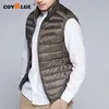 Jaquetas de inverno homens pato para baixo colete casaco ultraleve sem mangas puffer colete jaqueta ultra fino quente leve para baixo jaqueta cintura mwb014