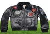 AVIREX 2019 véritable col de fourrure veste de vol en peau de vache hommes blouson bombardier hommes manteau en cuir véritable moto 1425935