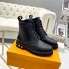 Ranger Ankle Boot Designer Homens Mulheres Botas Flat Ranger Combat Boot Paris Metropolis Ankle Boot Couro Território Inverno Sneaker Moto Biker Trainer Booties 04