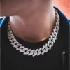 Diamant Sier 10K 14K plaqué or chaîne à maillons Hip Hop Moissanite collier cubain pour hommes femmes