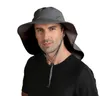 Cappello estivo da pesca con protezione solare Cappello estivo traspirante da campeggio Cappello da trekking anti-UV Cappello da sole con copricollo Cappello Panama da uomo 240102