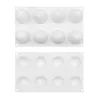 Baking Moulds 8 Holes Half 3D Happy Easter Egg Cake Silicone Mousse Soap Mold Epoxy Resin Casting Pendant Molds Chocolate Pastry Tool