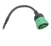 J1939 9P clavija conector verde J1939 abre cable macho suelto 1 pie/30 cm