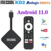 ТВ-приставка Mecool KD2 Amlogic S905Y4 Android 11, 4 ГБ, 32 ГБ, двойной WIFI, сертифицированный Google TV Stick BT 5.1