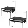 Kampmeubilair Camping Aluminium Tafel Draagbare Grill Ultralicht Opvouwbaar Compact Strand Multifunctionele Barbecue Picknick