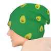 Berets Cartoon Früchte Avocado Caps Casual Männer Frauen Outdoor Skullies Beanies Hüte Frühling Warme Dual-use-Motorhaube Stricken