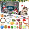 Kalendarz adwentowy Cat Toys dla kociąt 24pcs interaktywne kocione zabawki kołnierze kota asortyment kota zwiastun piór wan 240103