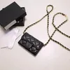 Wallets Womens Designer Classic Mini Flap Waist Bags Card Holder Gold Metal Chest Purse Crossbody Shoulder Tiny Lamskin/Caviar Leather Cro
