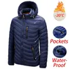 Männer Herbst Winter Warme Wasserdichte Parkas Jacke Mantel Herren Mit Kapuze Casual Outwear Abnehmbare Hut Outfits Parkas Mantel Männlich 240102