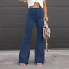 Pantaloni da donna Boot Cut Primavera Estate Donna Tunica a gamba larga Vita alta Pantaloni casual lunghi fino al pavimento Tinta unita stile coreano