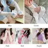 Knee Pads Women Sun Protection Ice Silk Arm Gloves Elbow Cover Outdoor Cycling Running Fishing Driving Cool Anti-UV Sleeves