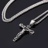 Pendentif Colliers Vente de bijoux pour hommes européens américains Christian Jésus Croix Collier Rétro Chaîne