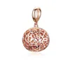 Rose Gold plated Clover hollow ball Dangle Charms For Girls 925 Sterling Siver Charm Pendant Jewelry Gifts67281528960460