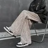 Pantaloni da uomo Designer Uomo Pantaloni larghi larghi a gamba larga Maschile Vita elastica gessato Abbigliamento moda