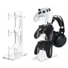 Kitchen Storage Black 3-Layer Controller Holder Durable White Acrylic Game Handle Display Stand Stability Transparent Desktop