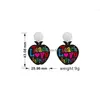 Dangle Chandelier Acrylic Apple Rainbow Cute Earrings Vibrant Girl For Teachers Day Drop Delivery Jewelry Dhcqk