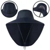 Summer Sun Hats UV Protection Outdoor Hunting Fishing Cap för män Kvinnor Camping Visor Bucket Hat With Neck Flap Fisherman Hat 240102