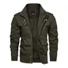 Magcomsen 남자의 양털 재킷 윈드 브레이커 코트 가을 겨울 열 폭격기 재킷 멀티 포켓 스탠드 칼라 오토바이 재킷 240102