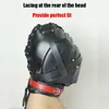 BDSM Mask BlindfoldLeather Breathing Hole Role Playing HoodPadded over Mouth and Ears BondageSex Toys For Couples 240102