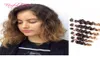 Tranças de cabelo onda profunda COSTURAR EM EXTENSÕES DE CABELO tranças de cabelo ondulado Jerry encaracolado trança sintética cor borgonha tecer pacotes FOR2731278