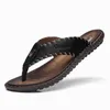 Pantofole nuovissime di arrivo Pantofole fatte a mano di alta qualità Mucca Scarpe estive in vera pelle Moda Uomo Sandali da spiaggia Flip Flo T6S6 #